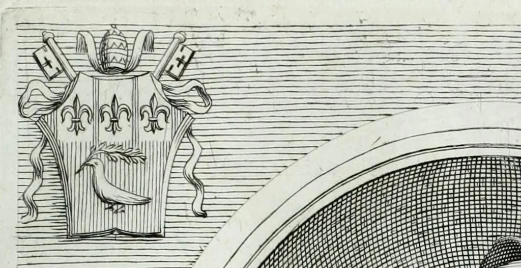An illustration from Effigies, nomina et cognomina S.D.N. Alexandri papae VII et RR. DD. S.R.E. Cardd. nunc viuentium, 1660, leaf 83