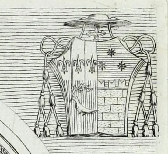 An illustration from Effigies, nomina et cognomina S.D.N. Alexandri papae VII et RR. DD. S.R.E. Cardd. nunc viuentium, 1660, leaf 83