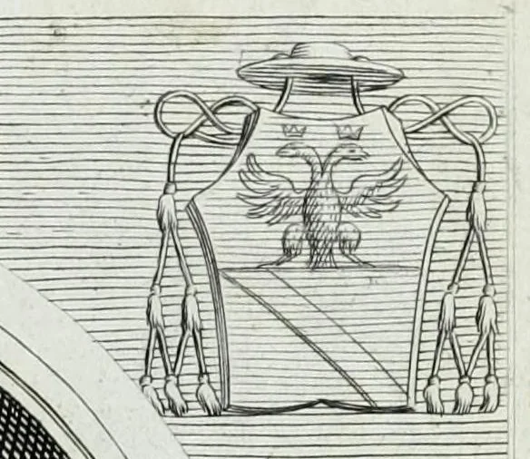 An illustration from Effigies, nomina et cognomina S.D.N. Alexandri papae VII et RR. DD. S.R.E. Cardd. nunc viuentium, 1660, leaf 93