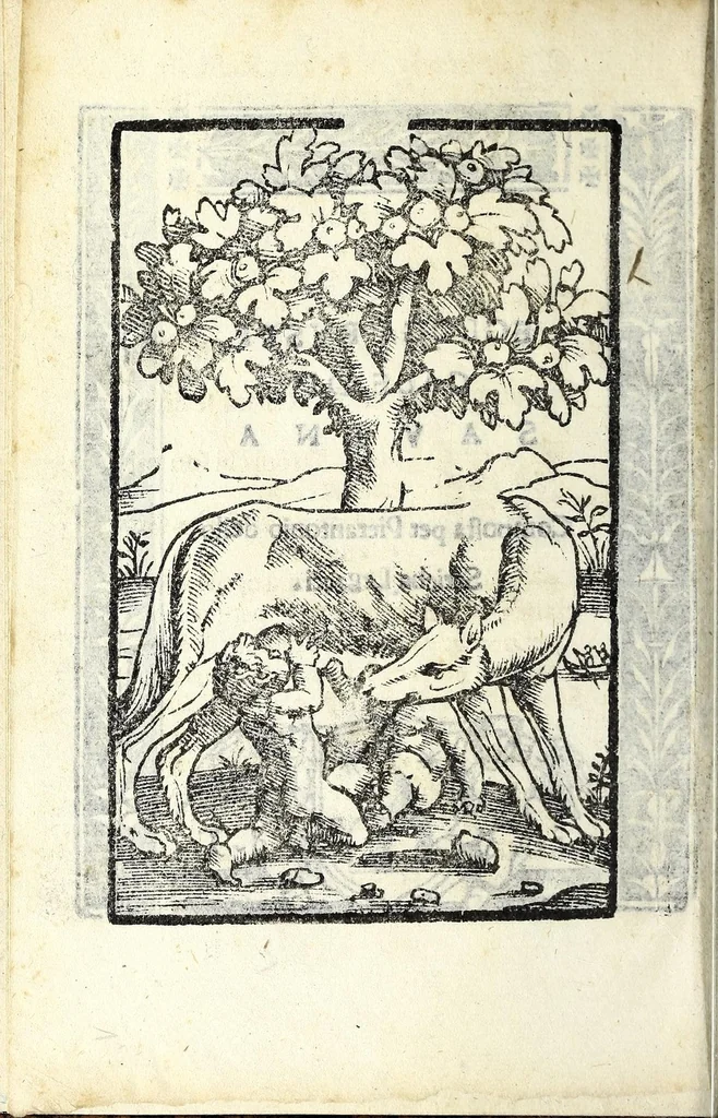 An illustration from Egloga rusticale di Sauina, 1533, leaf 10