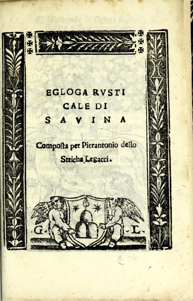 An illustration from Egloga rusticale di Sauina, 1533, leaf 9
