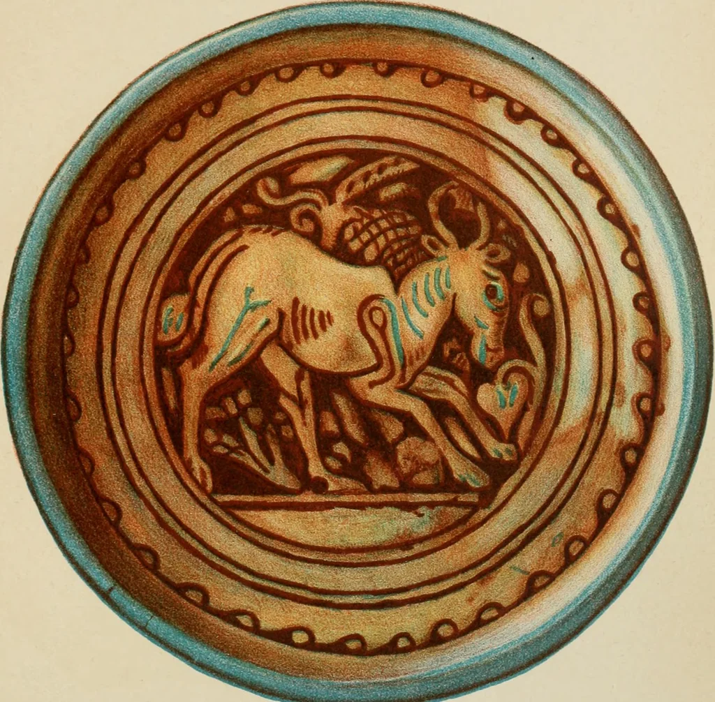An illustration from Egyptian ceramic art : the MacGregor collection ; a contribution towards the history of Egyptian pottery, 1898, leaf 147