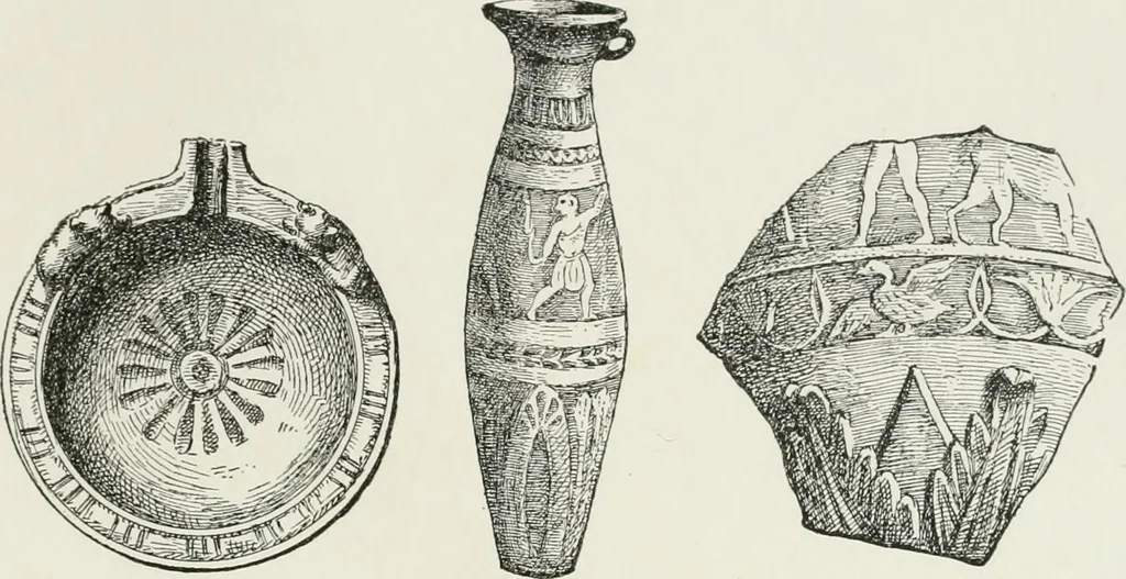 An illustration from Egyptian ceramic art : the MacGregor collection ; a contribution towards the history of Egyptian pottery, 1898, leaf 175