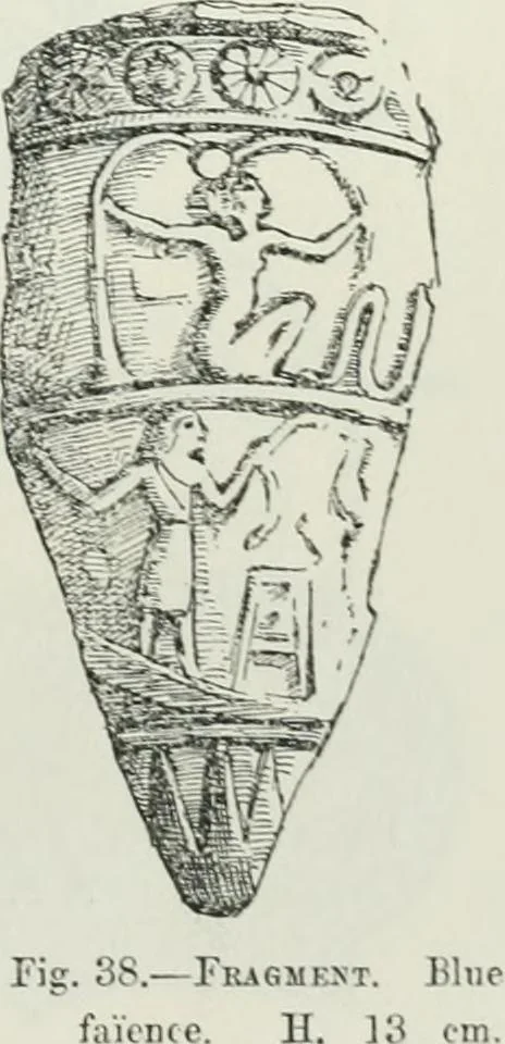 An illustration from Egyptian ceramic art : the MacGregor collection ; a contribution towards the history of Egyptian pottery, 1898, leaf 75