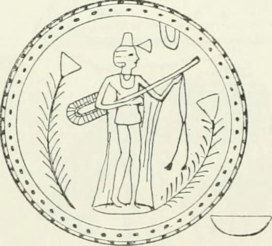 An illustration from Egyptian ceramic art : the MacGregor collection ; a contribution towards the history of Egyptian pottery, 1898, leaf 76