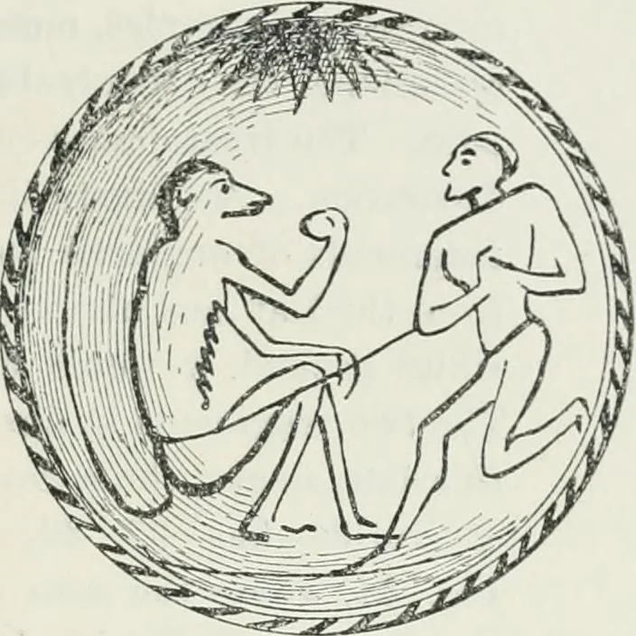 An illustration from Egyptian ceramic art : the MacGregor collection ; a contribution towards the history of Egyptian pottery, 1898, leaf 77