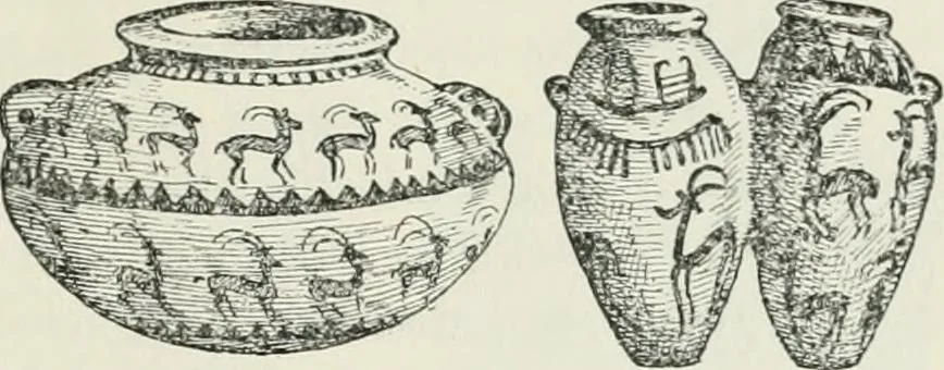 An illustration from Egyptian ceramic art : the MacGregor collection ; a contribution towards the history of Egyptian pottery, 1898, leaf 91