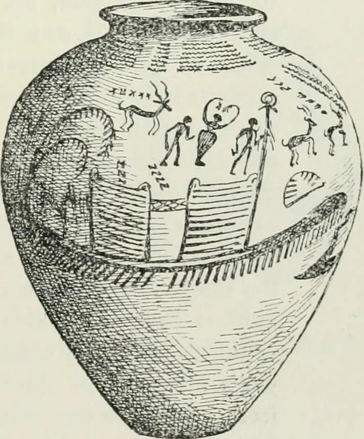 An illustration from Egyptian ceramic art : the MacGregor collection ; a contribution towards the history of Egyptian pottery, 1898, leaf 91