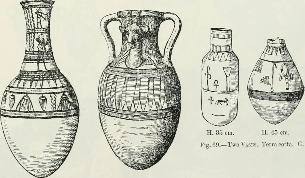 An illustration from Egyptian ceramic art : the MacGregor collection ; a contribution towards the history of Egyptian pottery, 1898, leaf 93