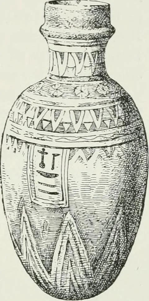 An illustration from Egyptian ceramic art : the MacGregor collection ; a contribution towards the history of Egyptian pottery, 1898, leaf 95