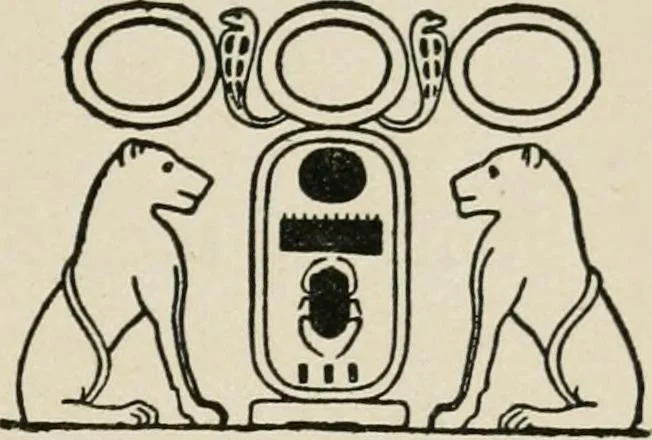 An illustration from Egyptian decorative art : a course of lectures delivered at the Royal Institution /by W.M. Flinders Petrie, 1920, leaf 128
