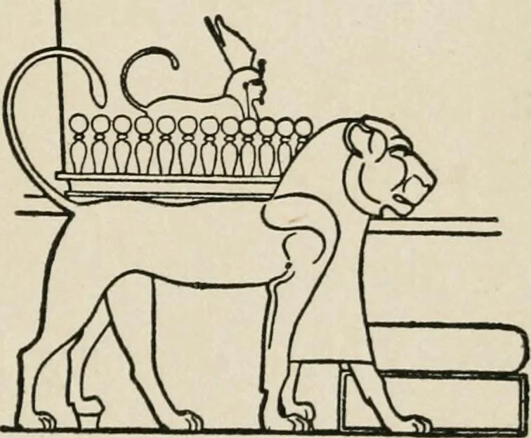 An illustration from Egyptian decorative art : a course of lectures delivered at the Royal Institution /by W.M. Flinders Petrie, 1920, leaf 128