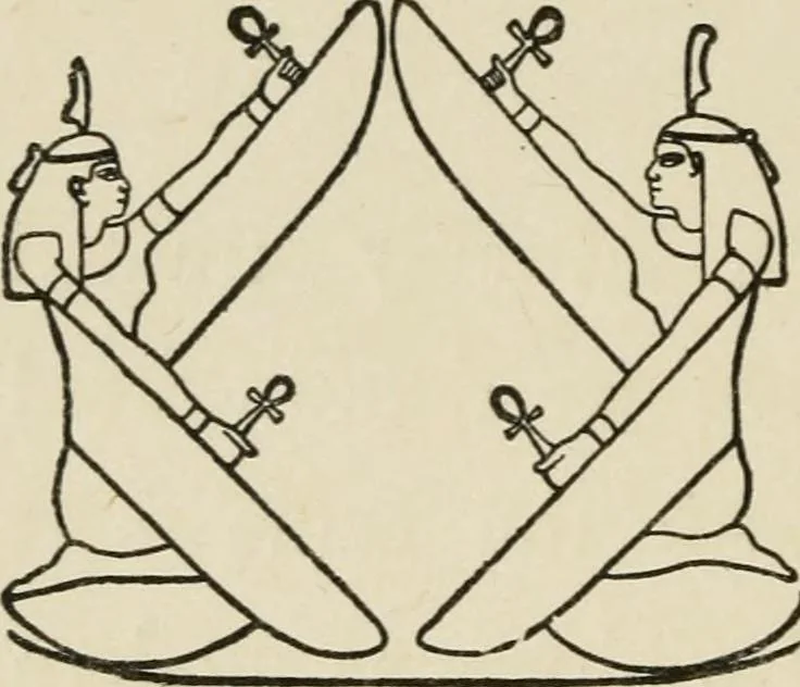 An illustration from Egyptian decorative art : a course of lectures delivered at the Royal Institution /by W.M. Flinders Petrie, 1920, leaf 129