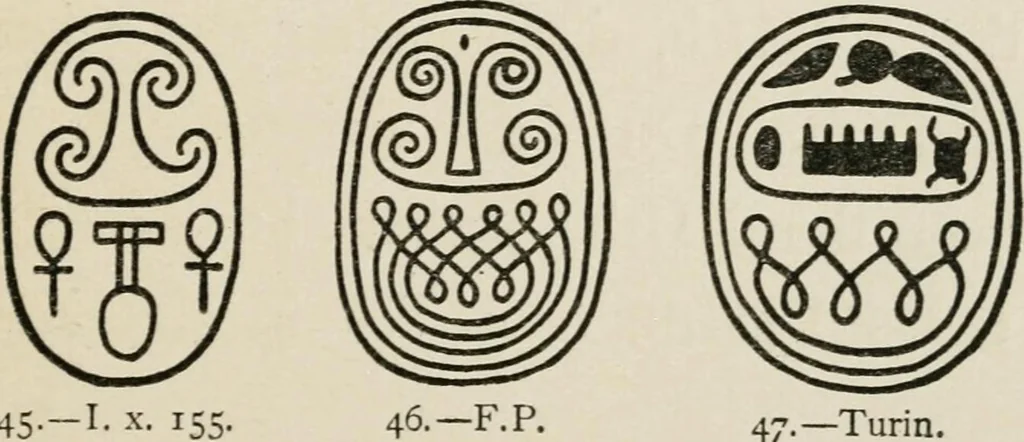 An illustration from Egyptian decorative art : a course of lectures delivered at the Royal Institution /by W.M. Flinders Petrie, 1920, leaf 42