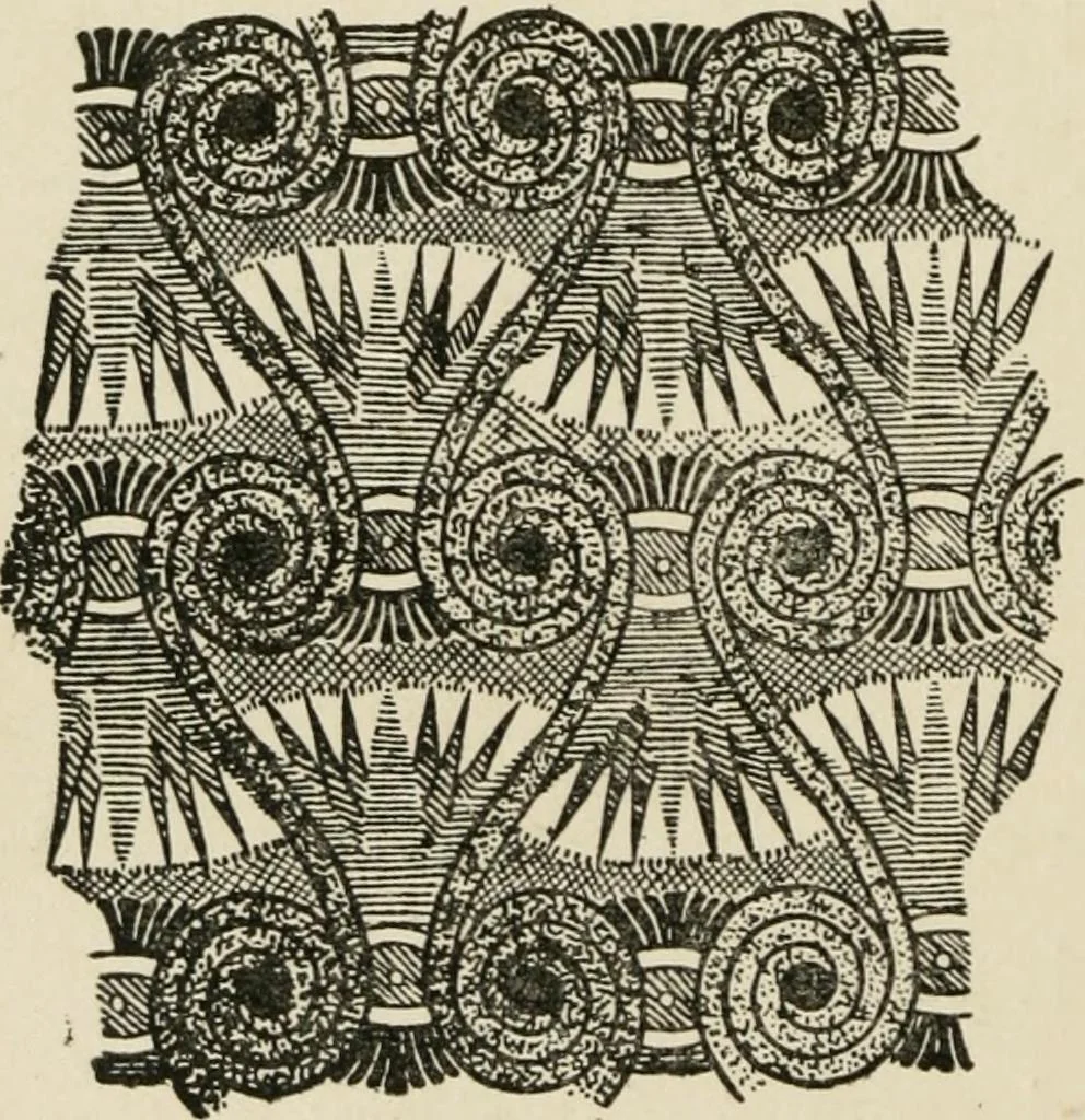 An illustration from Egyptian decorative art : a course of lectures delivered at the Royal Institution /by W.M. Flinders Petrie, 1920, leaf 45