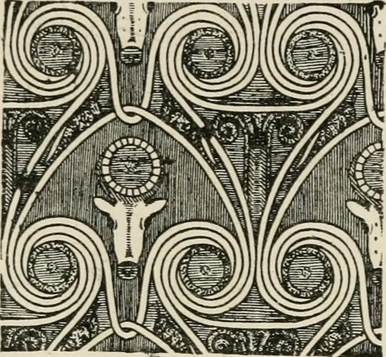 An illustration from Egyptian decorative art : a course of lectures delivered at the Royal Institution /by W.M. Flinders Petrie, 1920, leaf 49