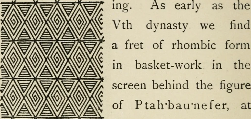 An illustration from Egyptian decorative art : a course of lectures delivered at the Royal Institution /by W.M. Flinders Petrie, 1920, leaf 51