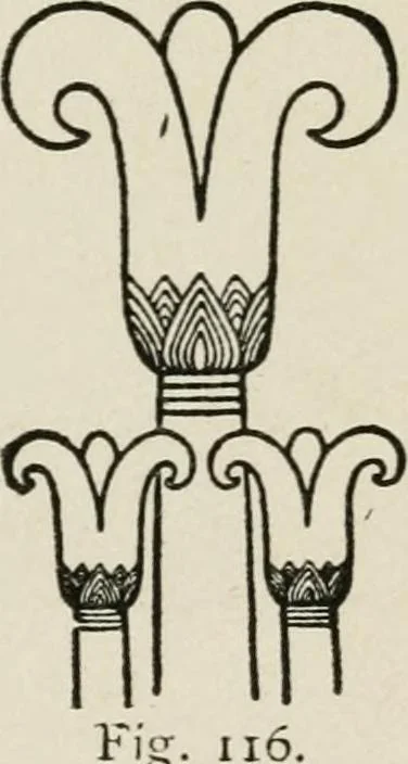An illustration from Egyptian decorative art : a course of lectures delivered at the Royal Institution /by W.M. Flinders Petrie, 1920, leaf 78