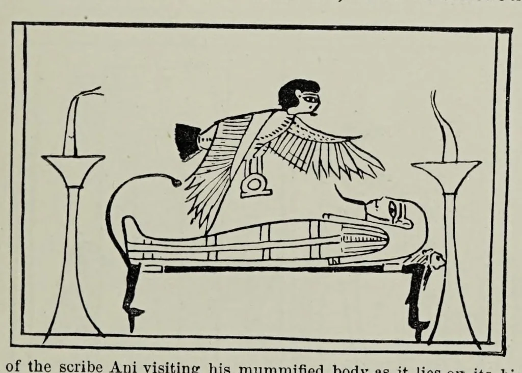 An illustration from Egyptian magic, 1901, leaf 137