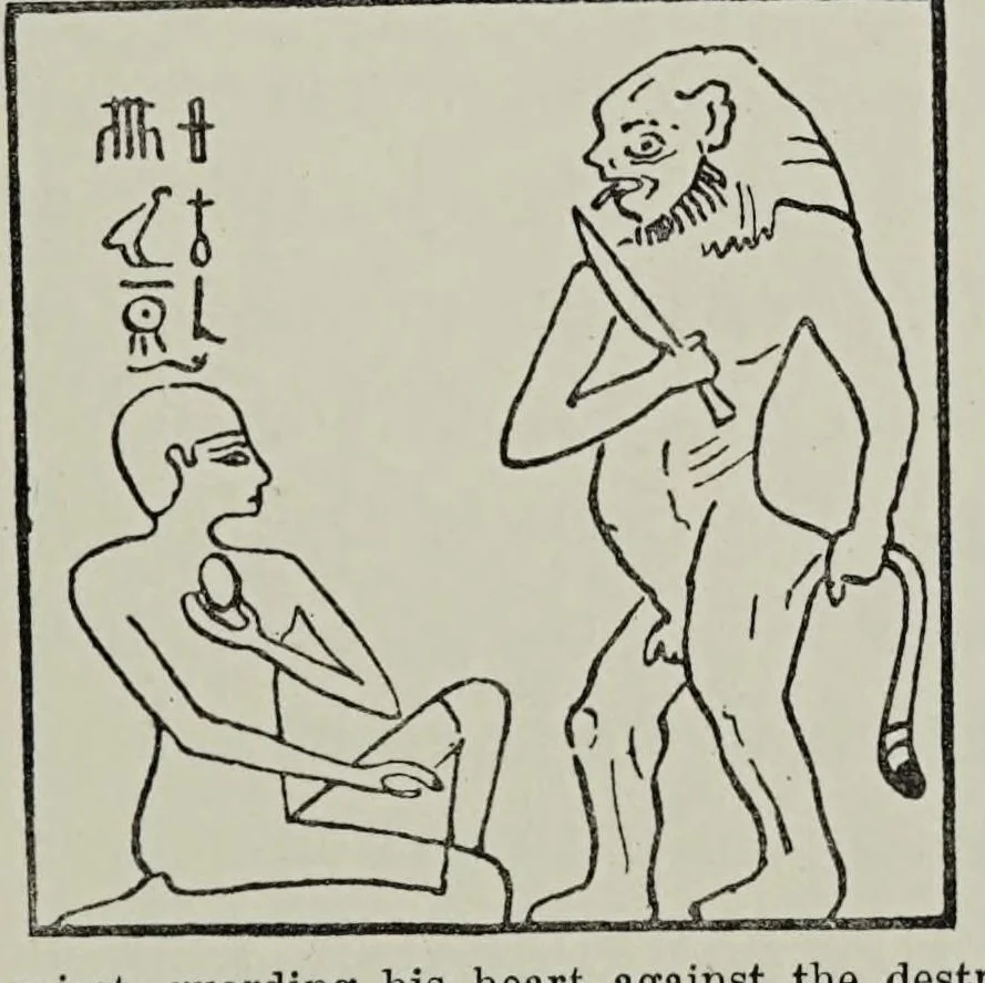 An illustration from Egyptian magic, 1901, leaf 55