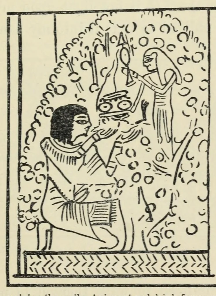 An illustration from Egyptian magic, 1899, leaf 129