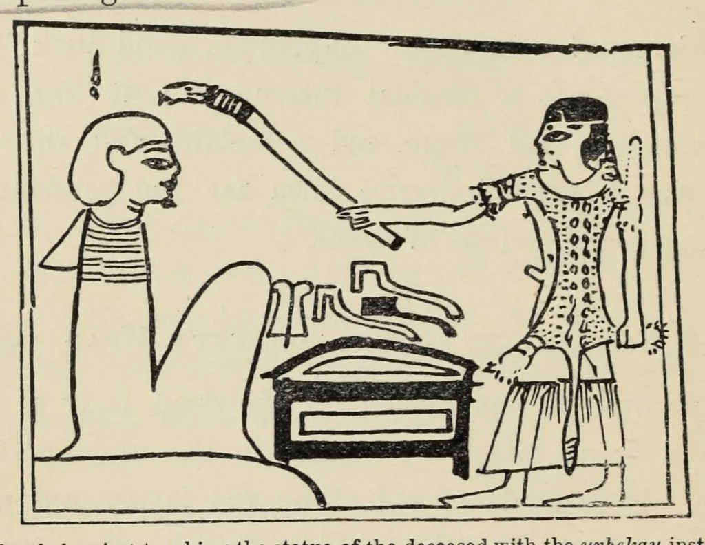 An illustration from Egyptian magic, 1899, leaf 84