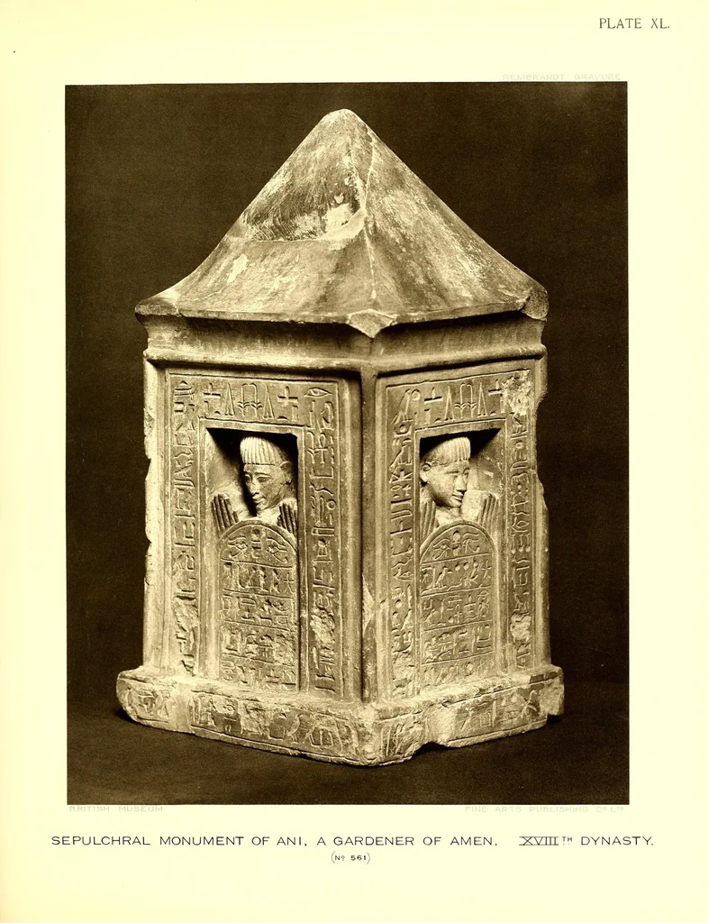 An illustration from Egyptian sculptures in the British museum, 1914, leaf 187