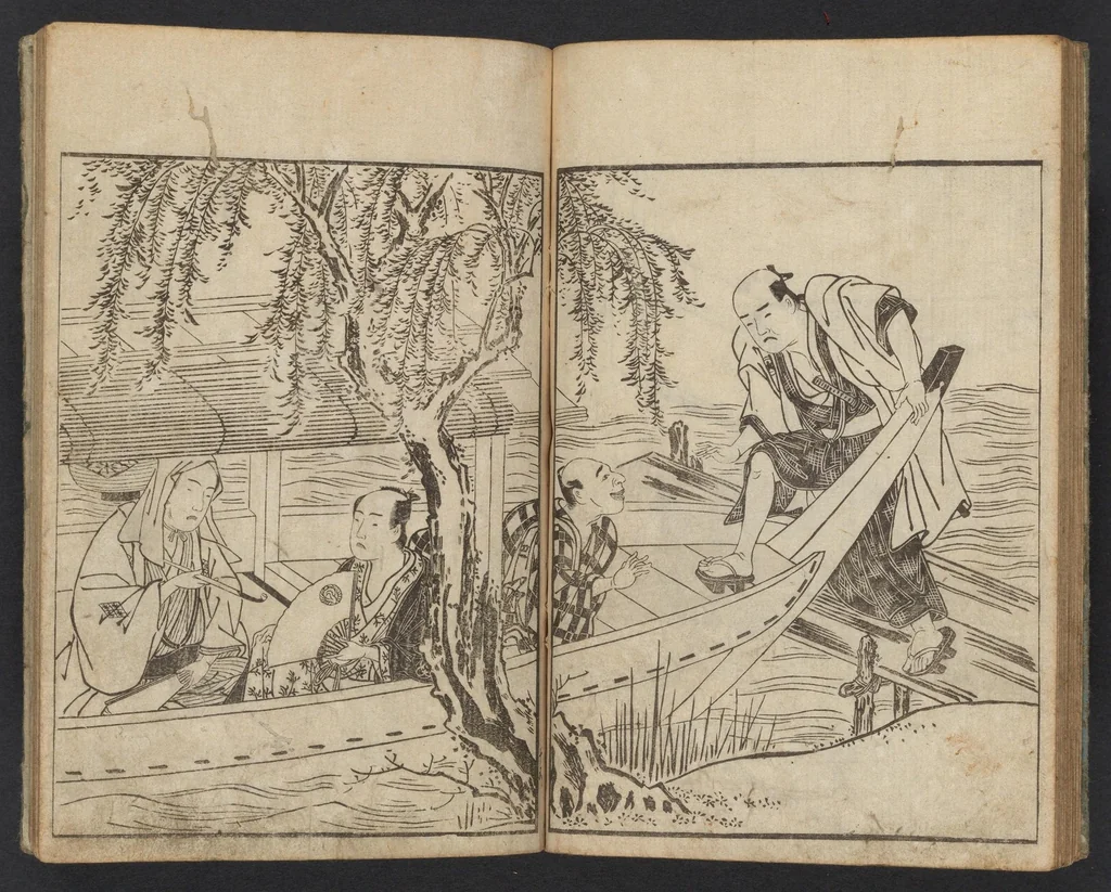 An illustration from Ehon yakusha natsu no fuji, 1780, leaf 16