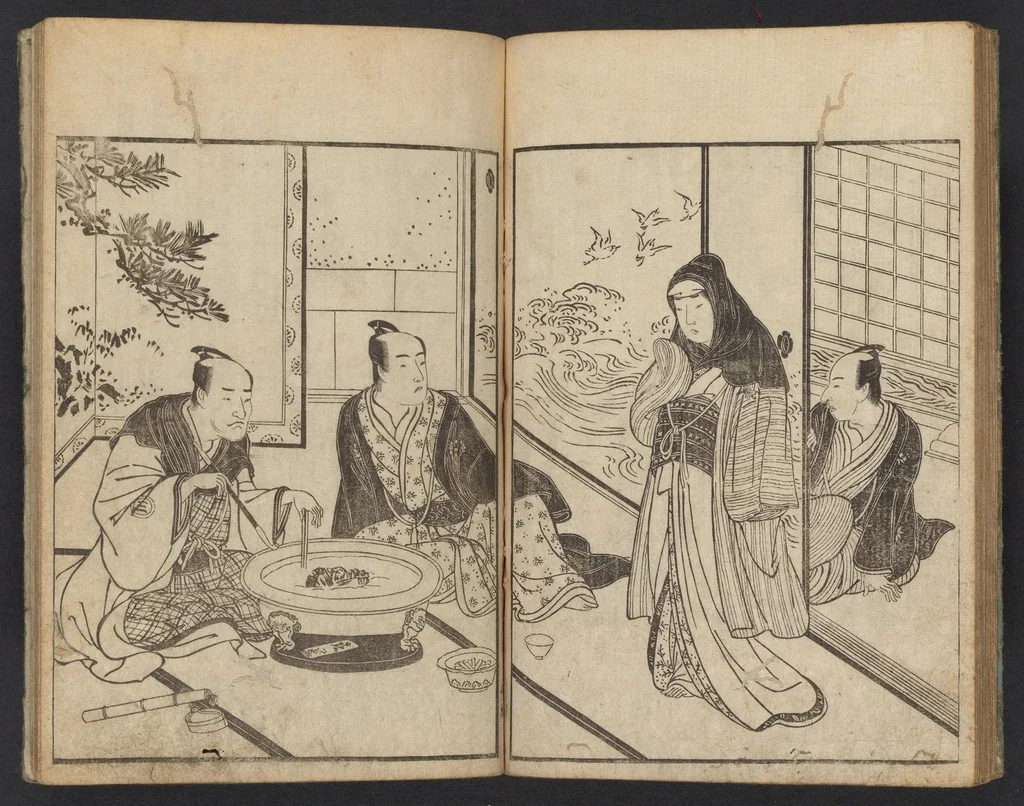 An illustration from Ehon yakusha natsu no fuji, 1780, leaf 17