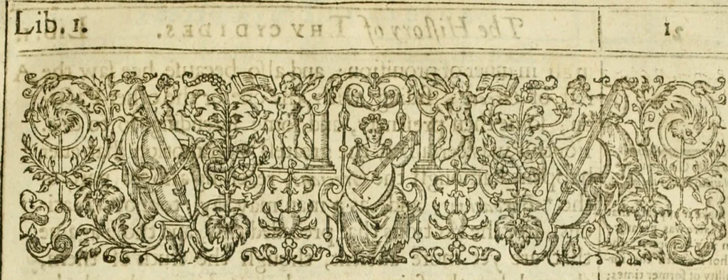 An illustration from Eight bookes of the Peloponnesian Warre, 1634, leaf 38