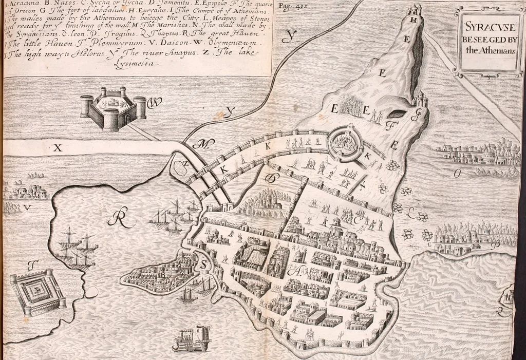 An illustration from Eight bookes of the Peloponnesian Warre, 1634, leaf 448