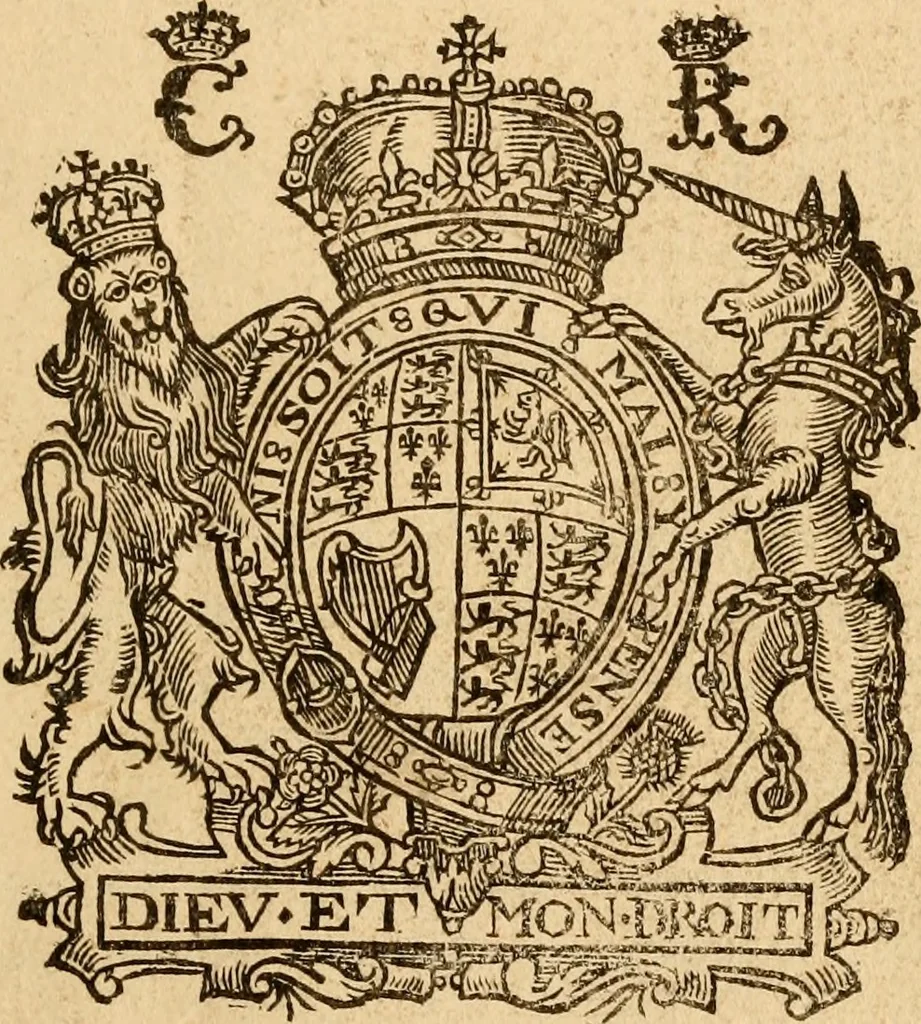 An illustration from Eikon basilike : the pourtraicture of His Sacred Majestie in his solitudes and sufferings .., 1649, leaf 8