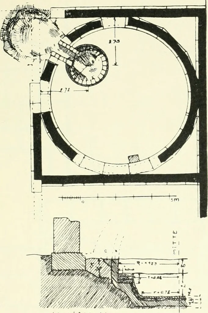 An illustration from Eine Gebäudegruppe in Olympia, 1909, leaf 50