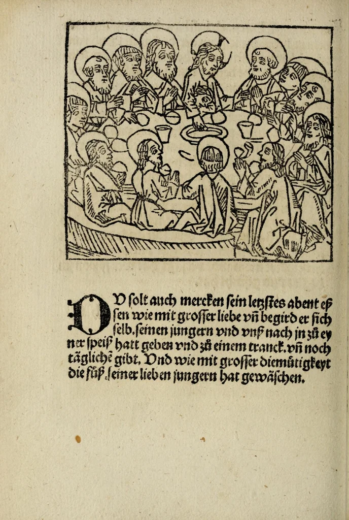 An illustration from Ein loblich büchlin von der Gmachelschafft so sich zwischen Got vn[d] der sele gar nuutzlich vnd fruchtperlichen zelessen ist, leaf 120