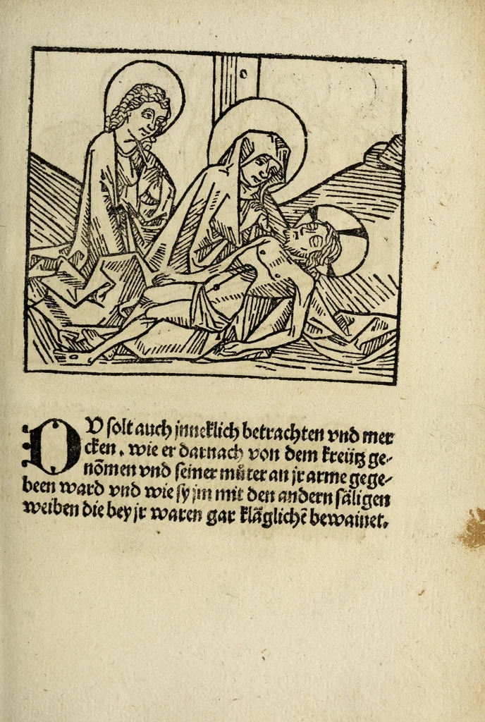 An illustration from Ein loblich büchlin von der Gmachelschafft so sich zwischen Got vn[d] der sele gar nuutzlich vnd fruchtperlichen zelessen ist, leaf 125