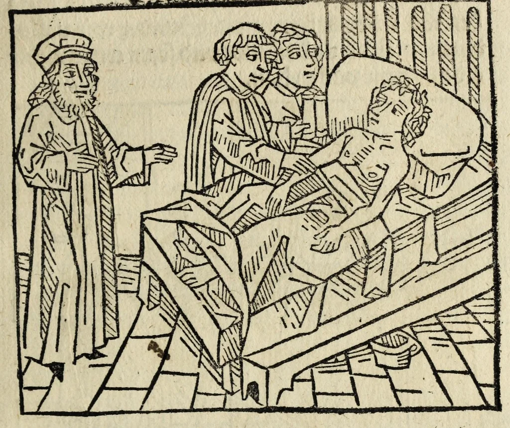 An illustration from Ein loblich büchlin von der Gmachelschafft so sich zwischen Got vn[d] der sele gar nuutzlich vnd fruchtperlichen zelessen ist, leaf 139