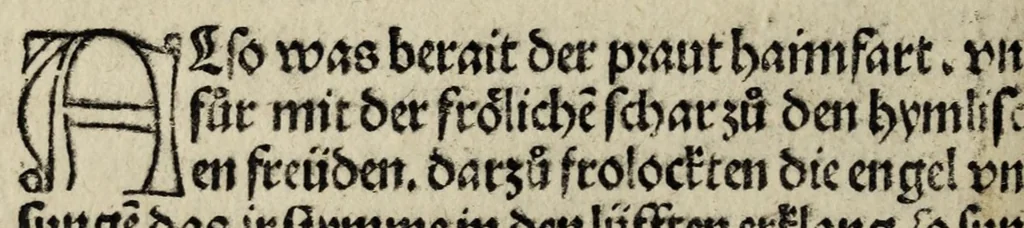 An illustration from Ein loblich büchlin von der Gmachelschafft so sich zwischen Got vn[d] der sele gar nuutzlich vnd fruchtperlichen zelessen ist, leaf 180