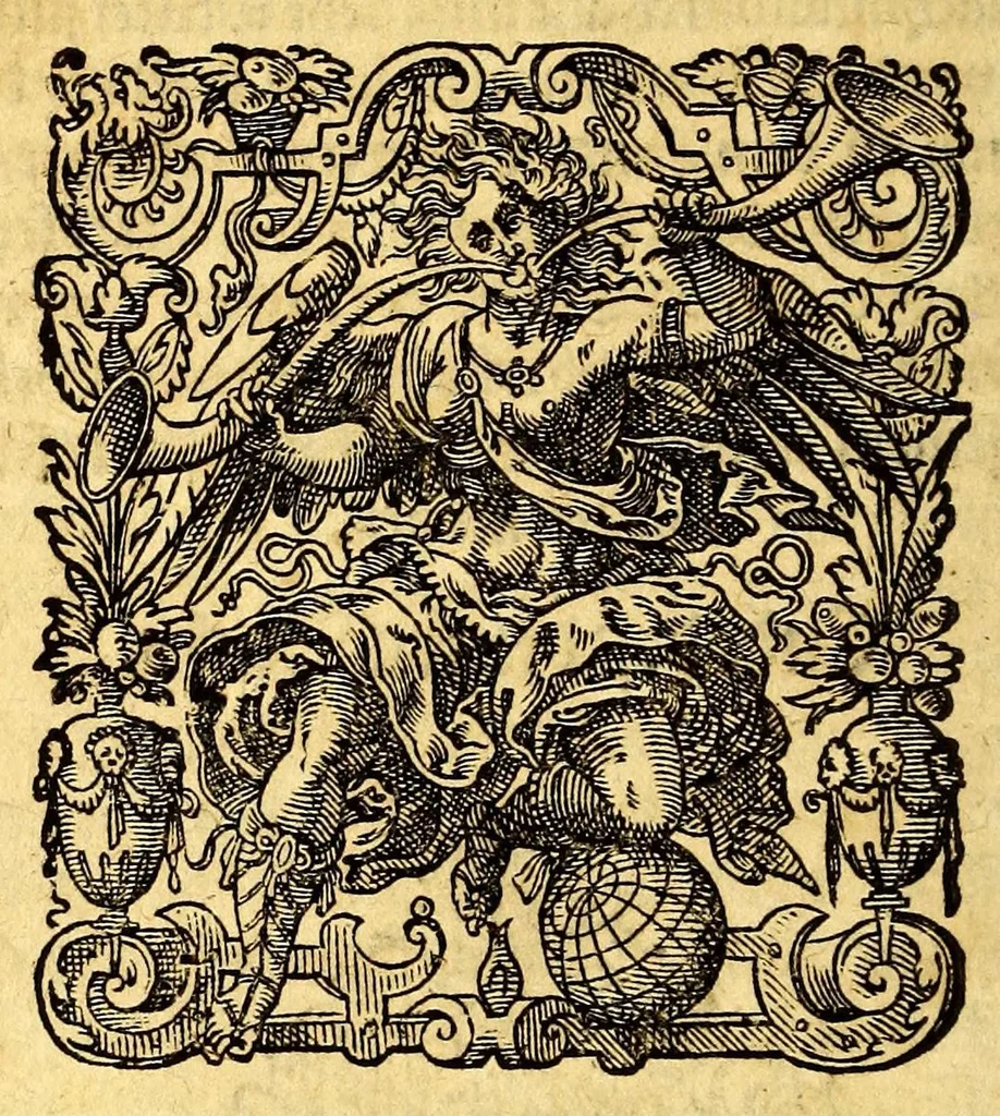 An illustration from Ein neuwe, kurtze, doch warhafftige Beschreibung dess gar grossmächtigen weitbegriffenen, bisshero vnbekandten Königreichs China: seiner fünffzehen gewaltigen Prouincien ..., 1589, leaf 204