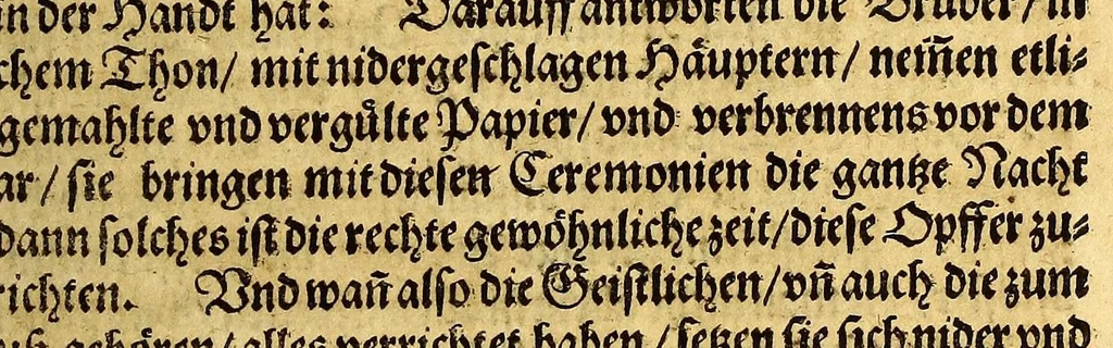 An illustration from Ein neuwe, kurtze, doch warhafftige Beschreibung dess gar grossmächtigen weitbegriffenen, bisshero vnbekandten Königreichs China: seiner fünffzehen gewaltigen Prouincien ..., 1589, leaf 75