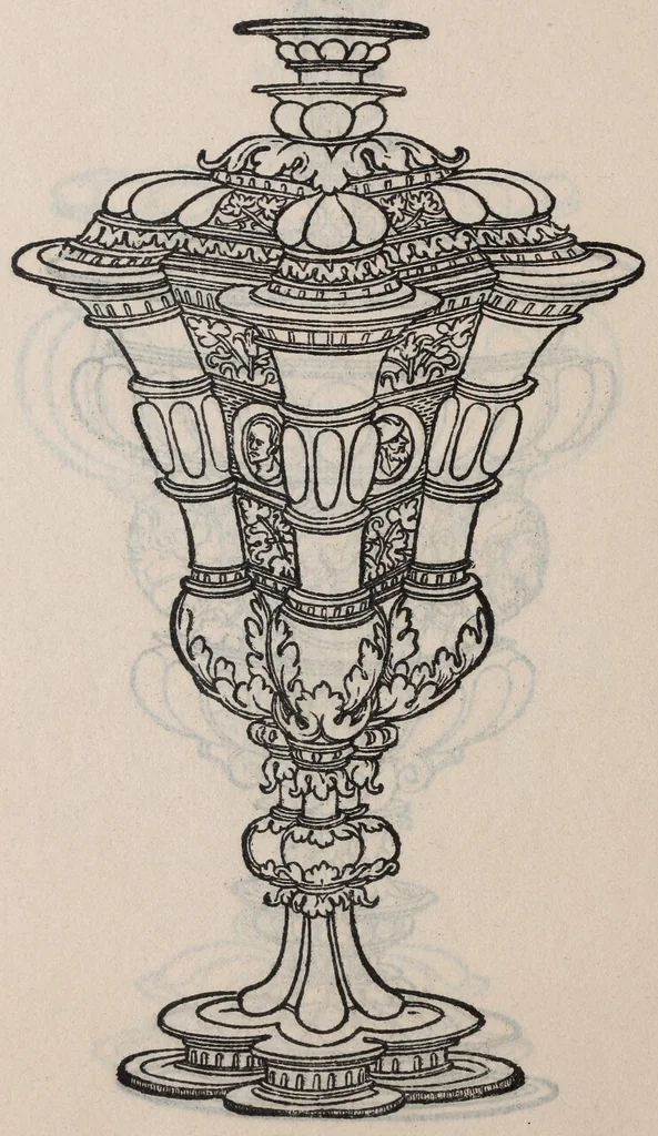 An illustration from Ein new Kunst-Büchlein; a book of ornamental designs for goldsmiths, 1897, leaf 38