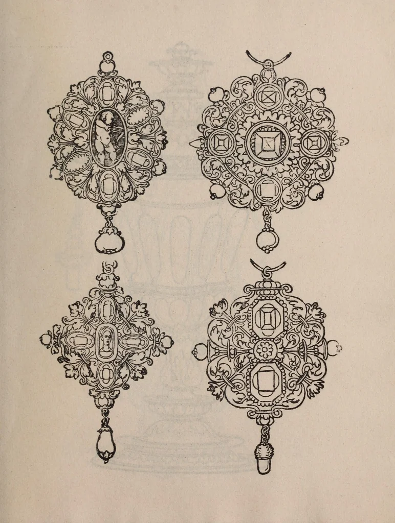 An illustration from Ein new Kunst-Büchlein; a book of ornamental designs for goldsmiths, 1897, leaf 47