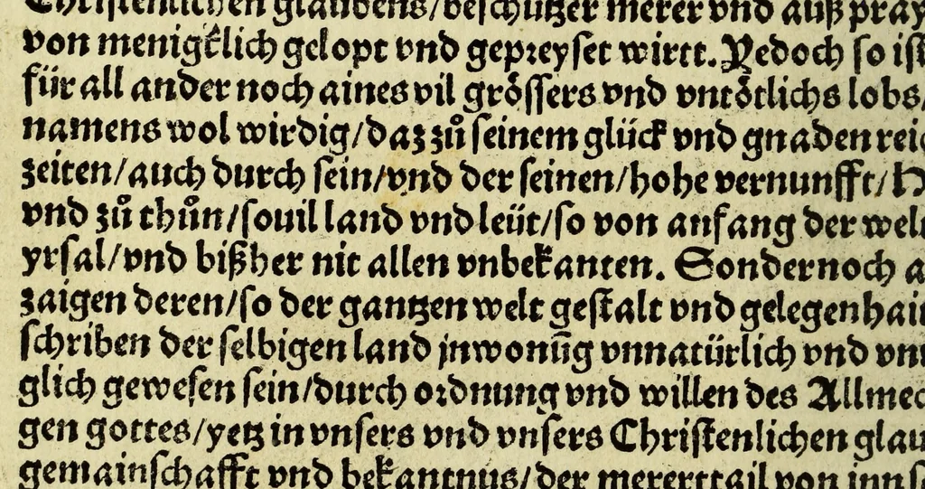 An illustration from Ein schöne newe Zeytung so Kayserlich Mayestet ausz India yetz nemlich zukommen seind. : Gar hüpsch vo[n] den newen Ynseln, vnd von yrem sytten gar kurtzweylig Züleesen, 1522, leaf 6