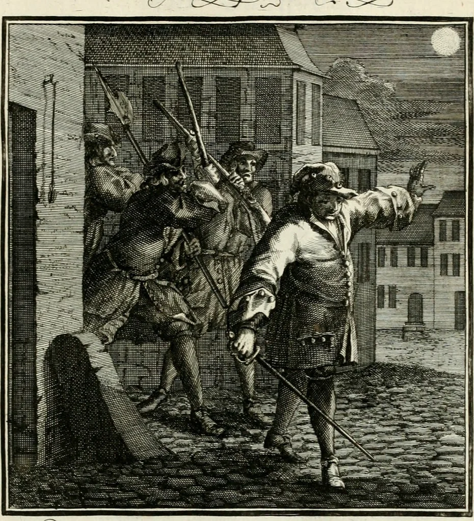 An illustration from Ein Schock Phantastn in einem Kasten : mit ihrem Pourtrait gar net in Kupffer gebracht und ausgelacht, samt einer Vorred, 1700, leaf 106