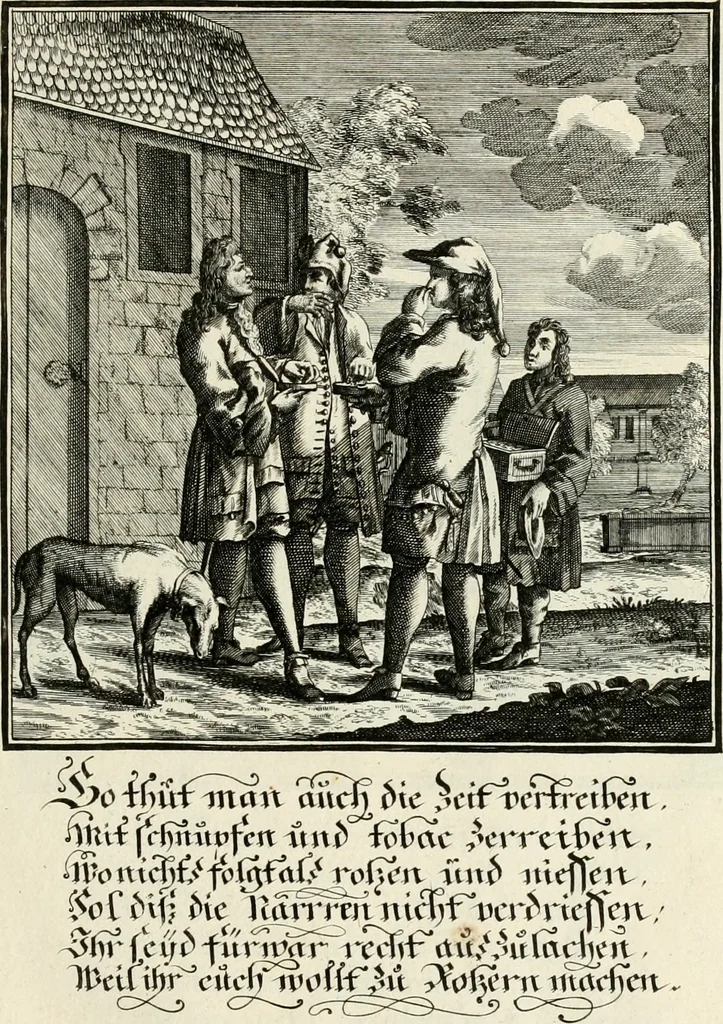 An illustration from Ein Schock Phantastn in einem Kasten : mit ihrem Pourtrait gar net in Kupffer gebracht und ausgelacht, samt einer Vorred, 1700, leaf 114