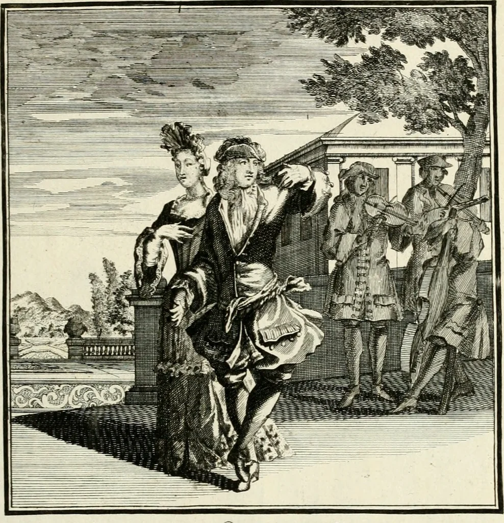 An illustration from Ein Schock Phantastn in einem Kasten : mit ihrem Pourtrait gar net in Kupffer gebracht und ausgelacht, samt einer Vorred, 1700, leaf 124