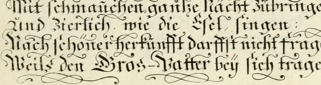 An illustration from Ein Schock Phantastn in einem Kasten : mit ihrem Pourtrait gar net in Kupffer gebracht und ausgelacht, samt einer Vorred, 1700, leaf 128
