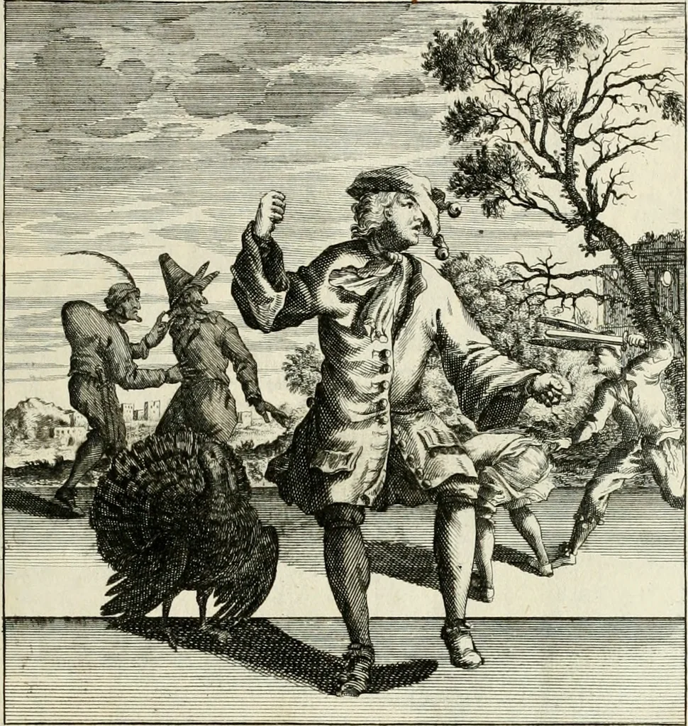 An illustration from Ein Schock Phantastn in einem Kasten : mit ihrem Pourtrait gar net in Kupffer gebracht und ausgelacht, samt einer Vorred, 1700, leaf 146
