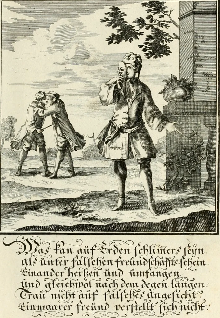 An illustration from Ein Schock Phantastn in einem Kasten : mit ihrem Pourtrait gar net in Kupffer gebracht und ausgelacht, samt einer Vorred, 1700, leaf 42