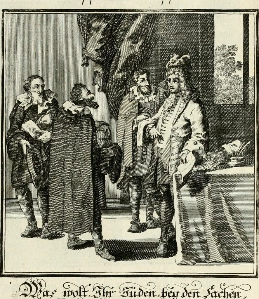 An illustration from Ein Schock Phantastn in einem Kasten : mit ihrem Pourtrait gar net in Kupffer gebracht und ausgelacht, samt einer Vorred, 1700, leaf 86