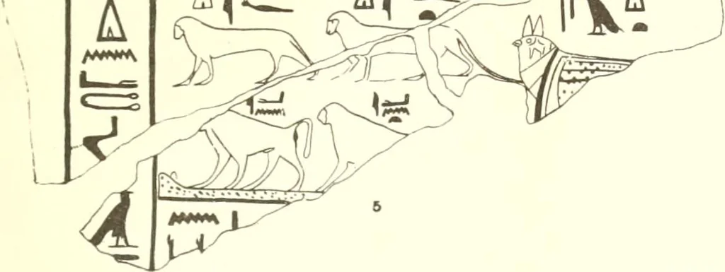An illustration from El Bersheh, 1893, leaf 103